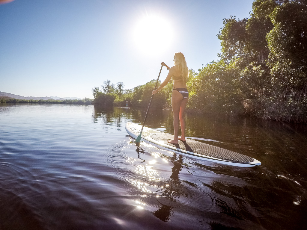 Paddleboard en la laguna de Puerto Escondido